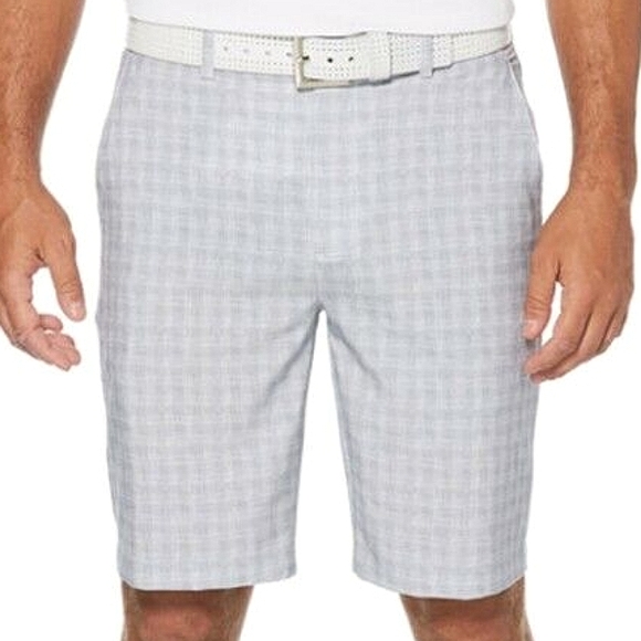 PGA Tour Men's Plaid Active Waistband Golf Shorts - Picture 1 of 12